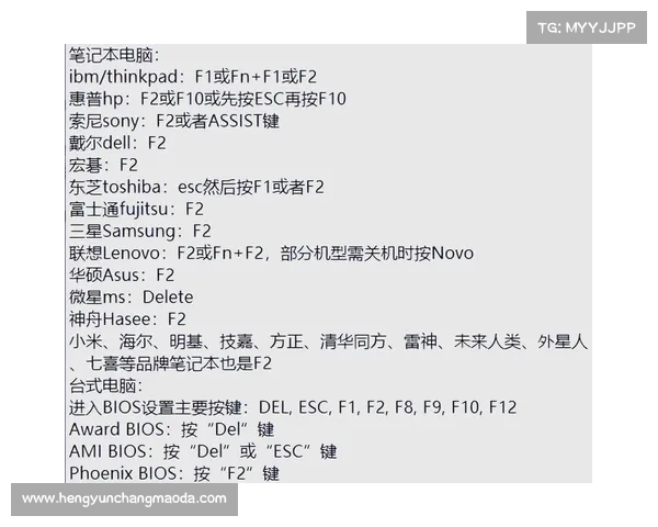 笔记本进入BIOS操作指南 笔记本进入BIOS操作指南